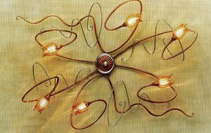 92706, Ceiling lamp with amber diffusers