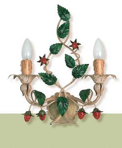 A.8335/2, Wrought iron wall light with strawberry decoration