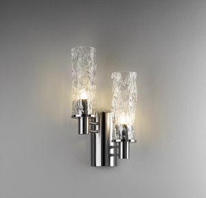 Art. LP 80051, Wall lamp in glass and metal