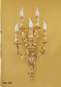 Art. MER 329, Classic wall lamp in brass