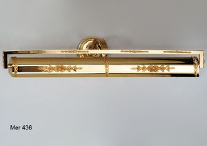 Art. MER 436, Wall lamp for painting made in gold plated 24kt brass