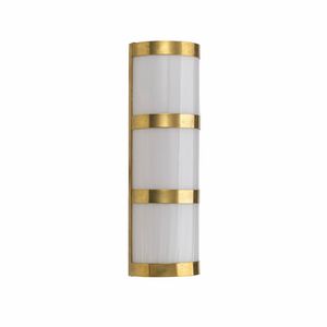 Cannet Art. BR_A252, Half cylindrical wall light with brass ring