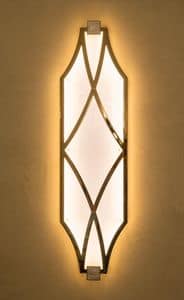 Jacqueline, Applique with golden metal frame, mother of pearl inlays, LED lighting