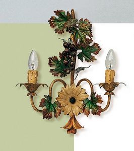 L.5190/6, Wall lamp with decorations in the shape of a bunch of grapes