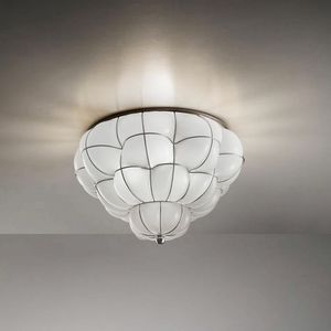 Pouff Rc383-035, Ceiling lamp in amber or white glass