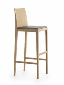 Anna 65-82, Wooden stool with footrest