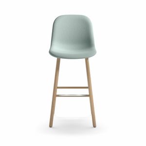 Mni Fabric ST-4WL, Stool with wooden legs