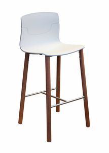 Slot Fill 68 BL, Barstool in polymer and beech, for bars and restaurants