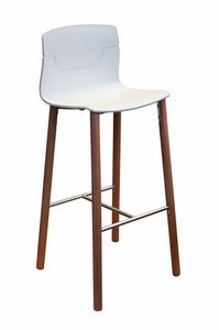 Slot Fill 78 BL, Barstool in wood and polymer, for hotels