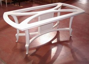 Hilton table, Ivory lacquered dining table
