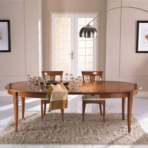 La Maison 603T-TAVOLO, Extendable oval wooden table