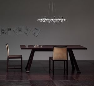 Tremezzo PR.0009, Contemporary oak table with converging legs