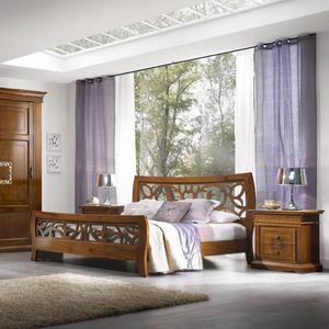 Anthologia VANITY225, Double bed in perforated wood