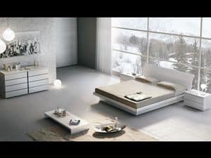 Bed Design 18 - Sally LM1 Neve, Wooden double bed, with storage box