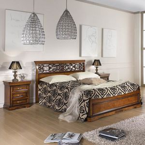 Exclusive di Euromobili EXC-E304, Bed with carved headboard