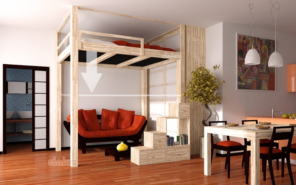 Height adjustable loft bed | IDFdesign