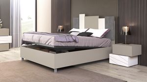 Vanessa, Modern bed, headboard with padded panels