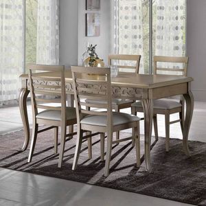 Anthologia ANTO783, Rectangular table in contemporary style, extendable