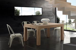 Art. 691 Contemporaneo, Dining table, extendable, in olive ash finish