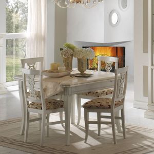 San Marco E-312L, Extendable square table, classic style