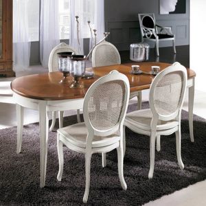 Style NOVITA-H591, Two-tone oval table, extendable