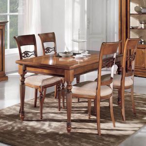 Style NOVITA-H612, Extendable table with inlaid top