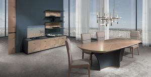 TA64K Desyo table, Extendable table with inlaid top