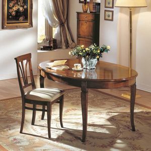 Table RAFFA522, Extendable oval table, classic style