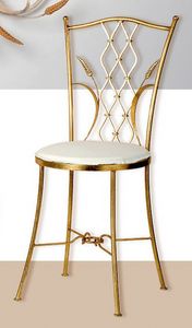 S.6940/4, Wrought iron chair with gold leaf finish